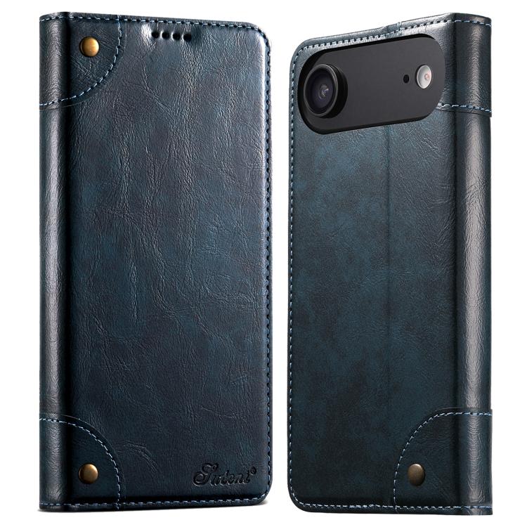 Suteni Baroque Calf Texture Buckle Wallet Leather Phone Case, For iPhone 16e, For iPhone 16 Pro Max, For iPhone 16 Pro, For iPhone 16 Plus