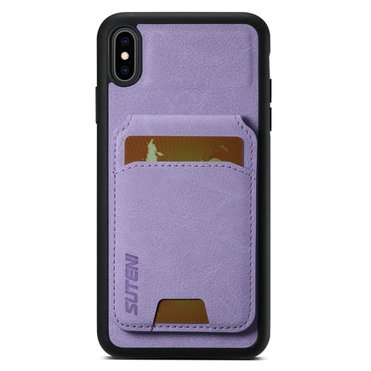 Suteni H02 Litchi Leather Card Wallet Stand Back Phone Case, For iPhone 11 Pro, For iPhone XR, For iPhone XS Max, For iPhone X / XS