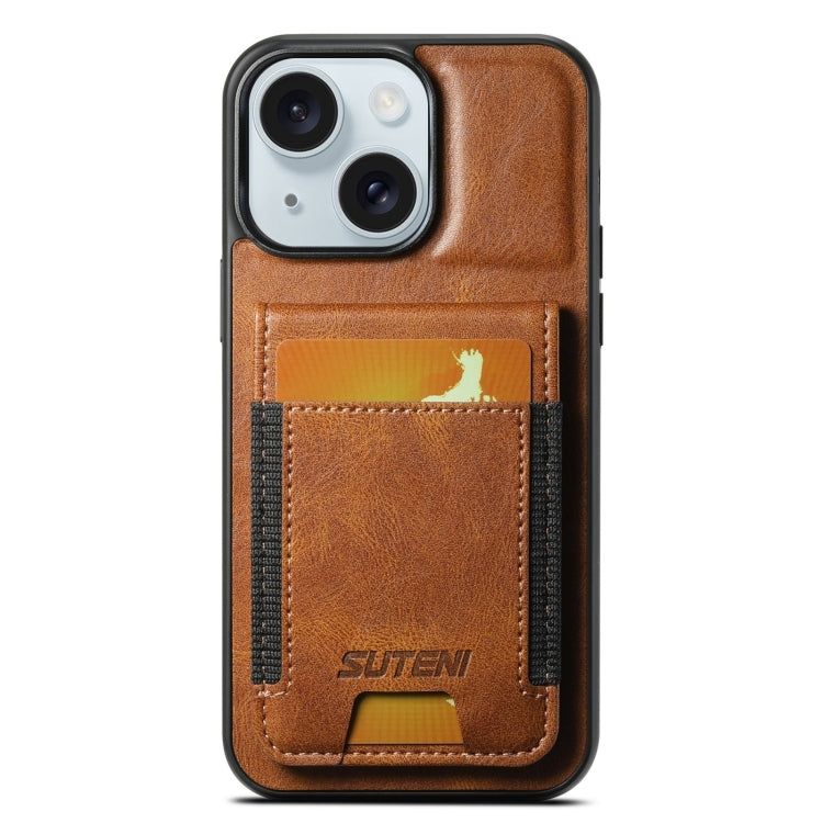 Suteni H03 Oil Wax Leather Wallet Stand Back Phone Case, For iPhone 16, For iPhone 15 Pro Max, For iPhone 15 Pro, For iPhone 15 Plus, For iPhone 15, For iPhone 14 Plus, For iPhone 14, For iPhone 14 Pro