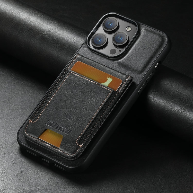 Suteni H03 Oil Wax Leather Wallet Stand Back Phone Case, For iPhone 14 Pro Max, For iPhone 13 Pro Max, For iPhone 13 Pro, For iPhone 13, For iPhone 12 Pro Max, For iPhone 11 Pro Max, For iPhone 11, For iPhone 11 Pro