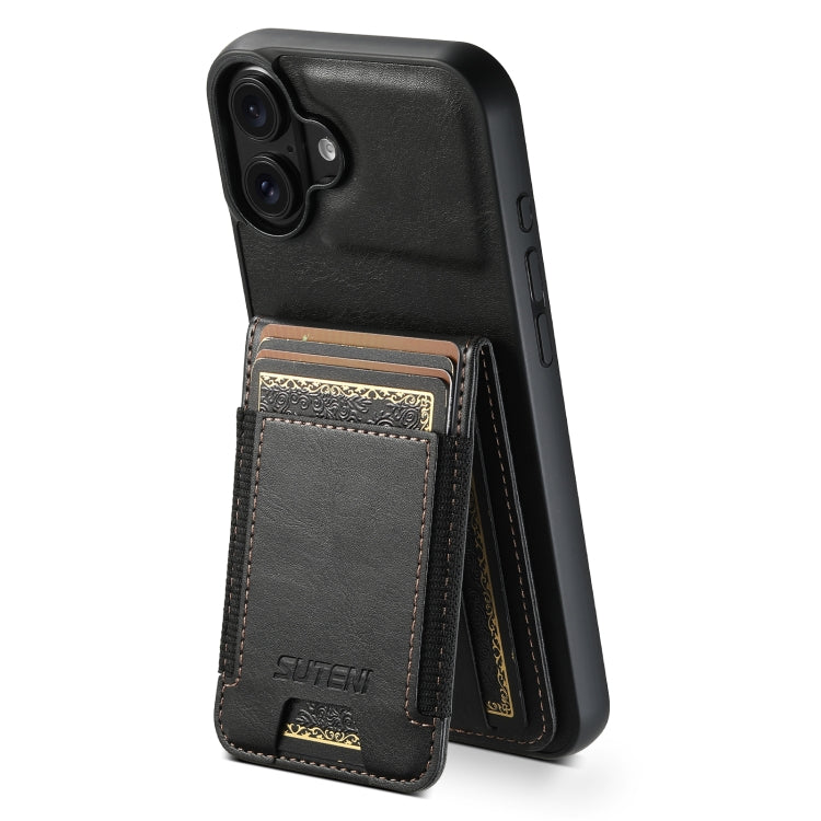Suteni H03 Oil Wax Leather Wallet Stand Back Phone Case, For iPhone 16, For iPhone 15 Pro Max, For iPhone 15 Pro, For iPhone 15 Plus, For iPhone 15, For iPhone 14 Plus, For iPhone 14, For iPhone 14 Pro