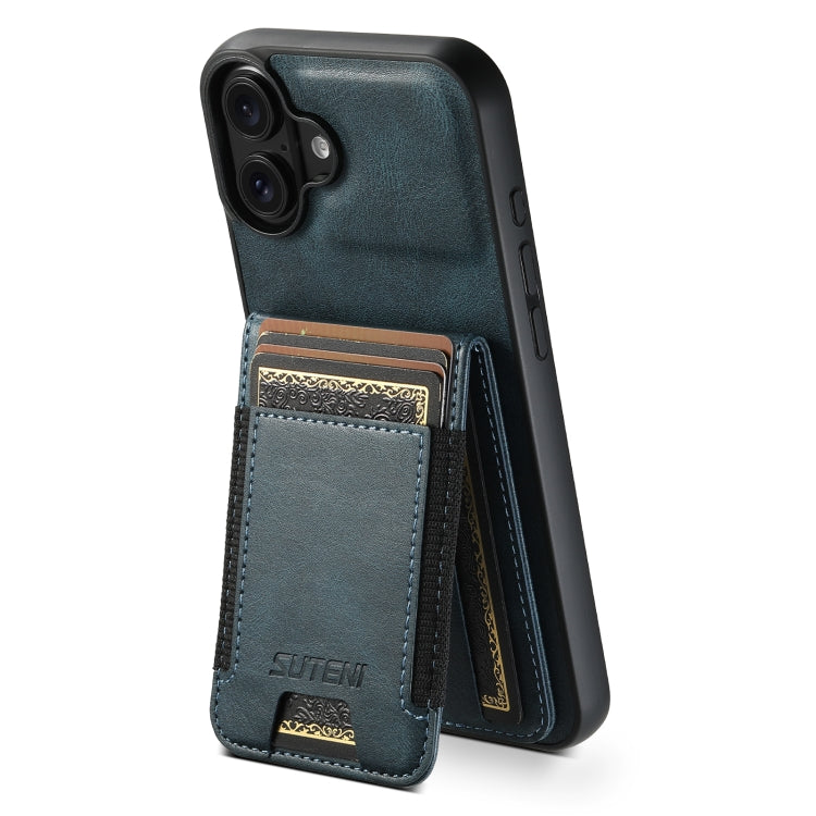 Suteni H03 Oil Wax Leather Wallet Stand Back Phone Case, For iPhone 16, For iPhone 15 Pro Max, For iPhone 15 Pro, For iPhone 15 Plus, For iPhone 15, For iPhone 14 Plus, For iPhone 14, For iPhone 14 Pro