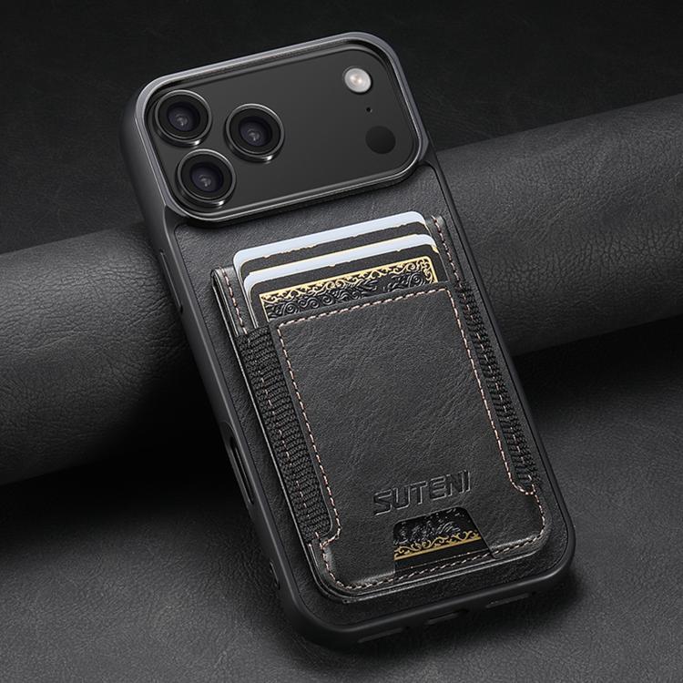 Suteni H03 Oil Wax Leather Wallet Stand Back Phone Case, For iPhone 17 Pro Max, For iPhone 17 Pro, For iPhone 17, For iPhone Air, For iPhone 16e, For iPhone 16 Pro Max, For iPhone 16 Pro, For iPhone 16 Plus