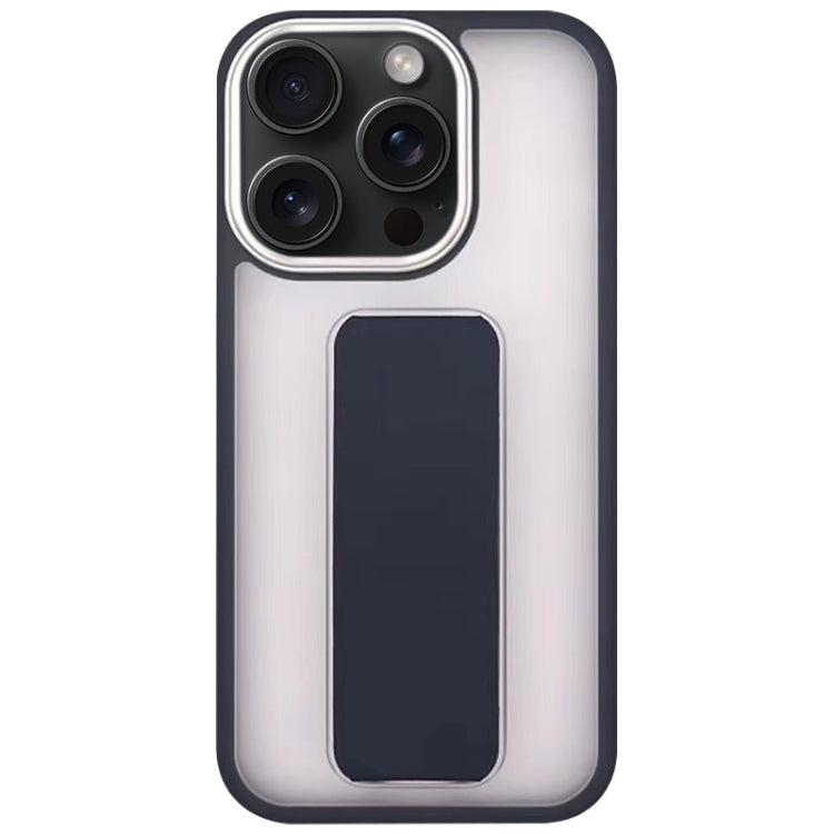 Skin-Feel Plating Wrist Strap Stand Phone Case, For iPhone 15 Pro Max, For iPhone 15 Plus, For iPhone 15