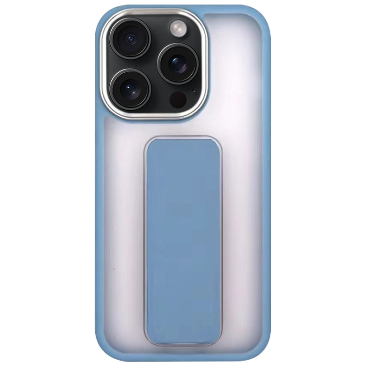 Skin-Feel Plating Wrist Strap Stand Phone Case, For iPhone 15 Pro Max, For iPhone 15 Plus, For iPhone 15