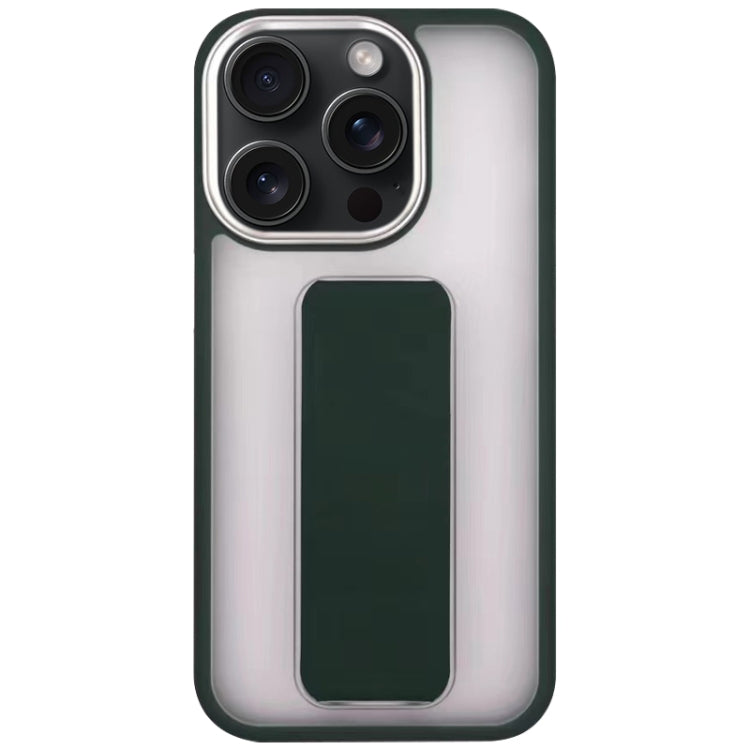 Skin-Feel Plating Wrist Strap Stand Phone Case, For iPhone 15 Pro Max, For iPhone 15 Plus, For iPhone 15