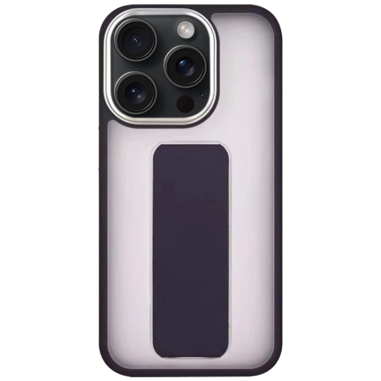 Skin-Feel Plating Wrist Strap Stand Phone Case, For iPhone 15 Pro Max, For iPhone 15 Plus, For iPhone 15