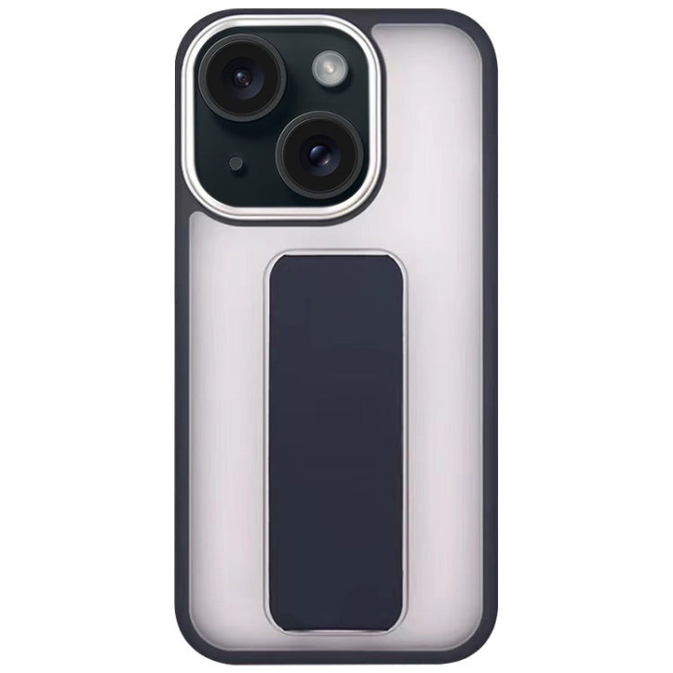 Skin-Feel Plating Wrist Strap Stand Phone Case, For iPhone 15 Pro Max, For iPhone 15 Plus, For iPhone 15