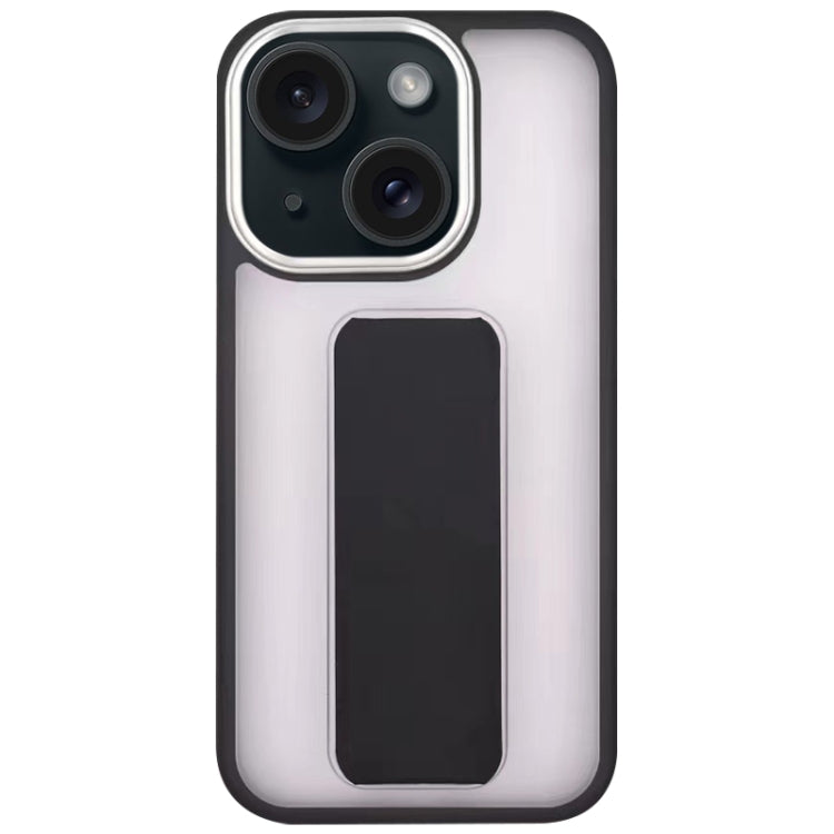 Skin-Feel Plating Wrist Strap Stand Phone Case, For iPhone 15 Pro Max, For iPhone 15 Plus, For iPhone 15