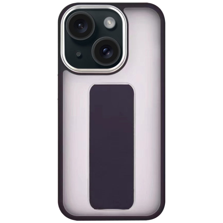 Skin-Feel Plating Wrist Strap Stand Phone Case, For iPhone 15 Pro Max, For iPhone 15 Plus, For iPhone 15