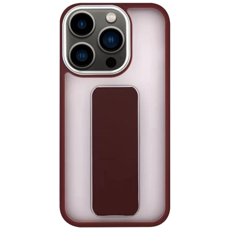Skin-Feel Plating Wrist Strap Stand Phone Case, For iPhone 14 Plus, For iPhone 13 Pro, For iPhone 13