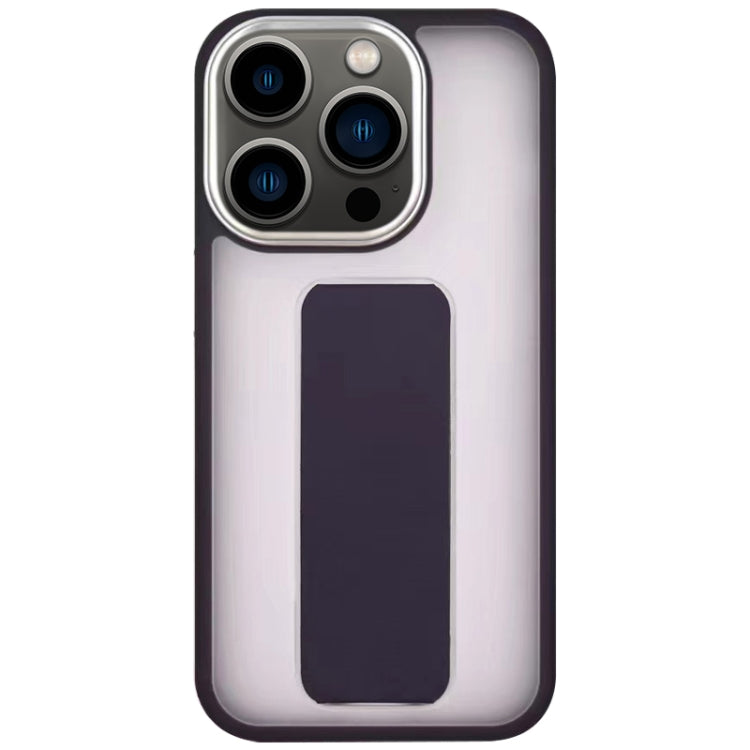 Skin-Feel Plating Wrist Strap Stand Phone Case, For iPhone 14 Plus, For iPhone 13 Pro, For iPhone 13