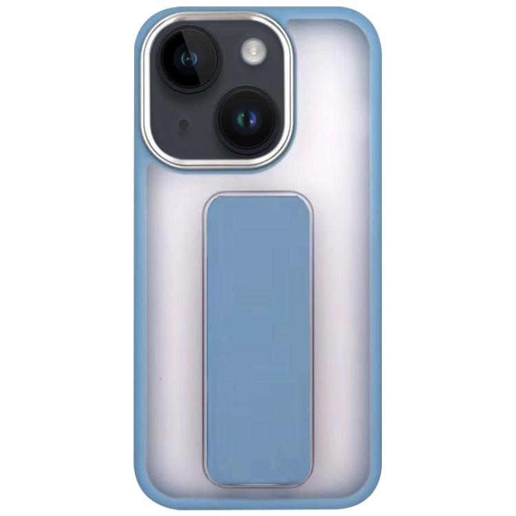 Skin-Feel Plating Wrist Strap Stand Phone Case, For iPhone 14 Plus, For iPhone 13 Pro, For iPhone 13