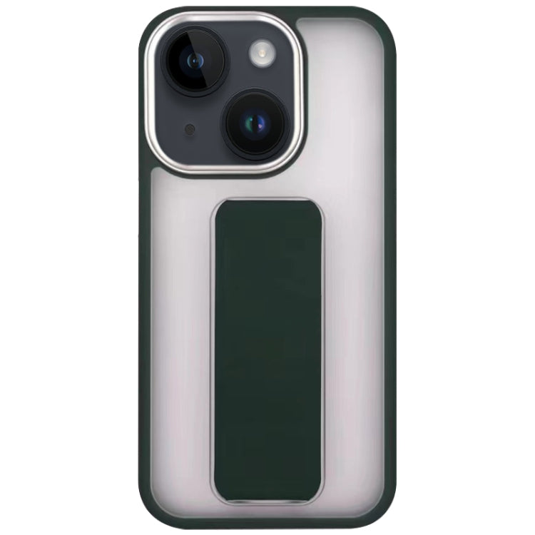 Skin-Feel Plating Wrist Strap Stand Phone Case, For iPhone 14 Plus, For iPhone 13 Pro, For iPhone 13