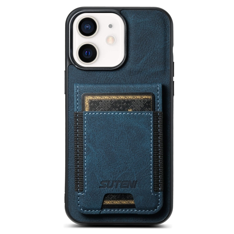 Suteni H03 Litchi Leather Card Bag Stand Back Phone Case, For iPhone 12 Pro Max, For iPhone 11 Pro Max, For iPhone 11, For iPhone 11 Pro