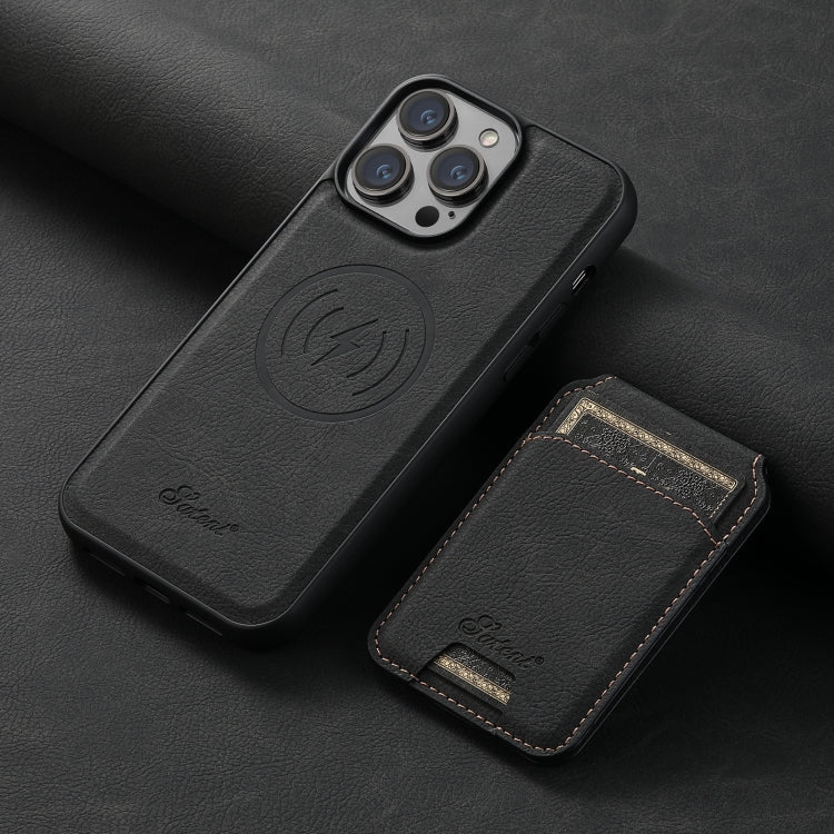 Suteni H17 Litchi Texture Leather MagSafe Detachable Wallet Phone Case, For iPhone 12 Pro, For iPhone 17e / 16e