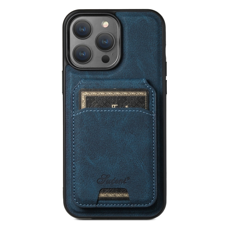 Suteni H17 Litchi Texture Leather MagSafe Detachable Wallet Phone Case, For iPhone 12 Pro, For iPhone 17e / 16e