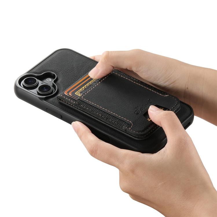 Suteni H17 Litchi Texture Leather MagSafe Detachable Wallet Phone Case, For iPhone 17e / 16e, For iPhone 17 Pro Max, For iPhone 17 Pro, For iPhone 17, For iPhone Air, For iPhone 16 Pro Max