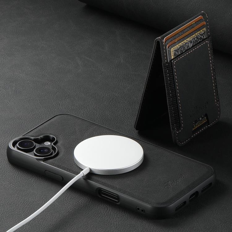 Suteni H17 Litchi Texture Leather MagSafe Detachable Wallet Phone Case, For iPhone 17e / 16e, For iPhone 17 Pro Max, For iPhone 17 Pro, For iPhone 17, For iPhone Air, For iPhone 16 Pro Max