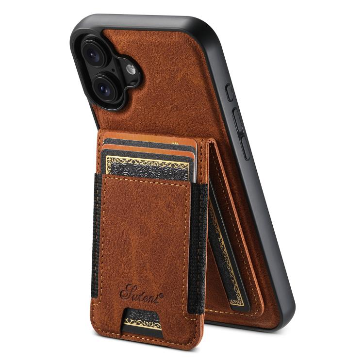 Suteni H17 Litchi Texture Leather MagSafe Detachable Wallet Phone Case, For iPhone 17e / 16e, For iPhone 17 Pro Max, For iPhone 17 Pro, For iPhone 17, For iPhone Air, For iPhone 16 Pro Max