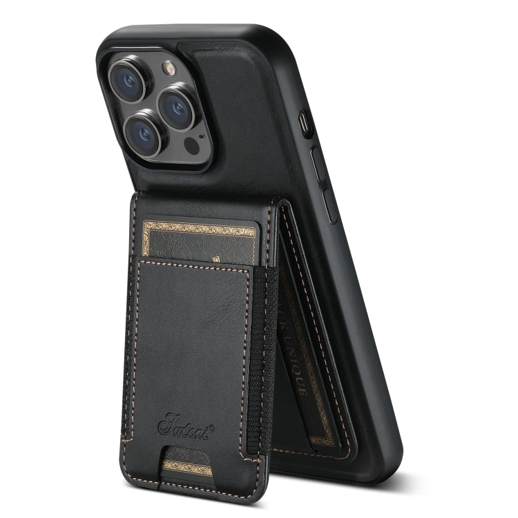 Suteni H17 Oil Eax Leather MagSafe Detachable Wallet Phone Case, For iPhone 12 Pro, For iPhone 17e / 16e