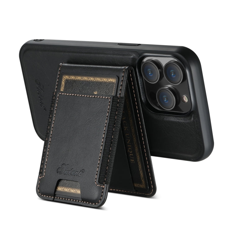 Suteni H17 Oil Eax Leather MagSafe Detachable Wallet Phone Case, For iPhone 12 Pro, For iPhone 17e / 16e
