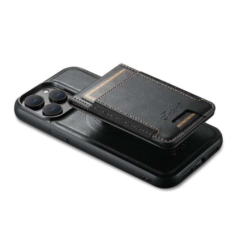 Suteni H17 Oil Eax Leather MagSafe Detachable Wallet Phone Case, For iPhone 12 Pro, For iPhone 17e / 16e