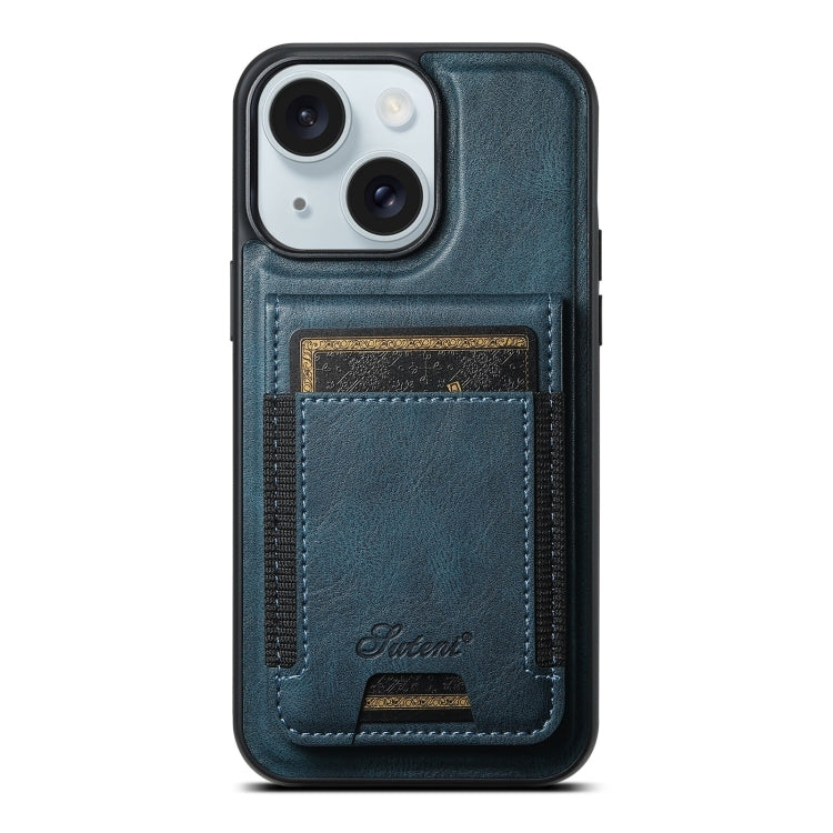 Suteni H17 Oil Eax Leather MagSafe Detachable Wallet Phone Case, For iPhone 15, For iPhone 14 Plus, For iPhone 14, For iPhone 14 Pro