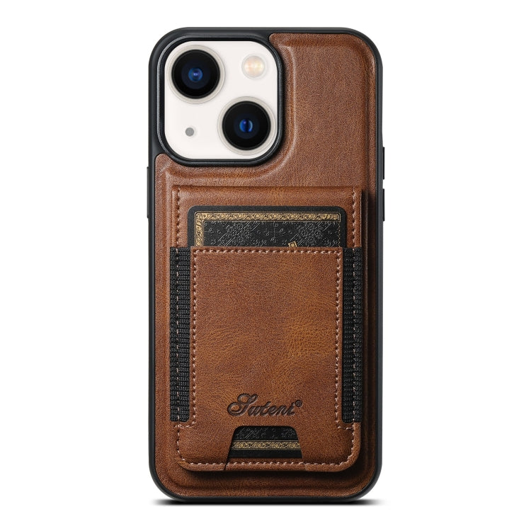 Suteni H17 Oil Eax Leather MagSafe Detachable Wallet Phone Case, For iPhone 15, For iPhone 14 Plus, For iPhone 14, For iPhone 14 Pro