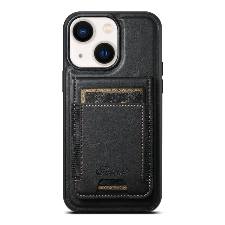 Suteni H17 Oil Eax Leather MagSafe Detachable Wallet Phone Case, For iPhone 14 Pro Max, For iPhone 13 Pro Max, For iPhone 13 Pro, For iPhone 13