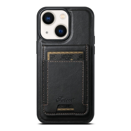 Suteni H17 Oil Eax Leather MagSafe Detachable Wallet Phone Case, For iPhone 14 Pro Max, For iPhone 13 Pro Max, For iPhone 13 Pro, For iPhone 13