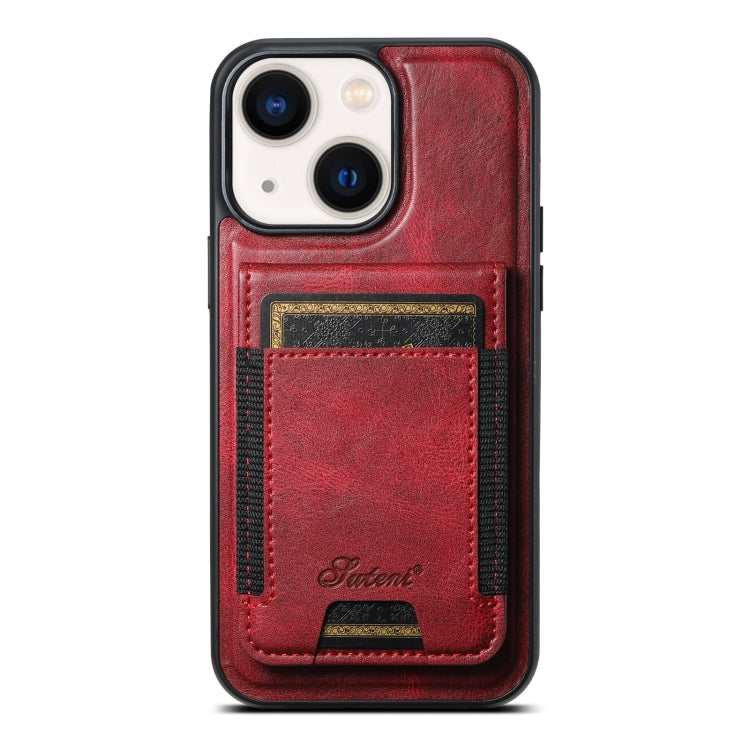 Suteni H17 Oil Eax Leather MagSafe Detachable Wallet Phone Case, For iPhone 14 Pro Max, For iPhone 13 Pro Max, For iPhone 13 Pro, For iPhone 13