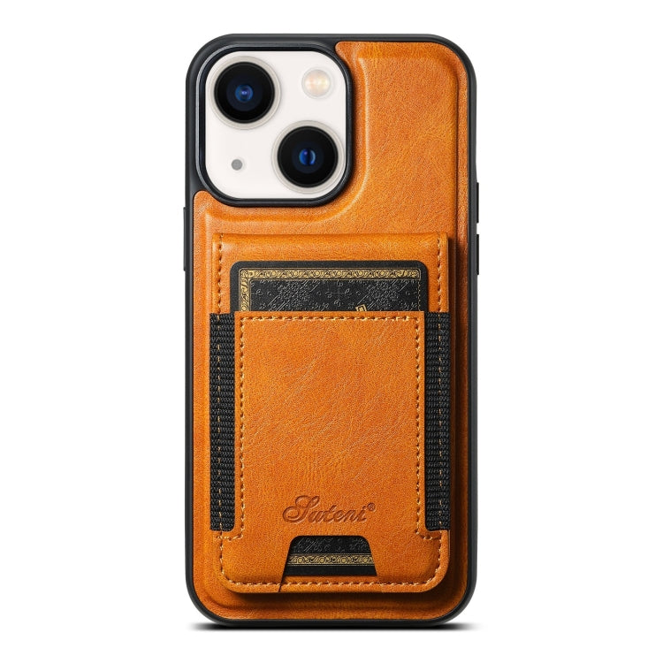 Suteni H17 Oil Eax Leather MagSafe Detachable Wallet Phone Case, For iPhone 12, For iPhone 12 Pro Max, For iPhone 12 Pro