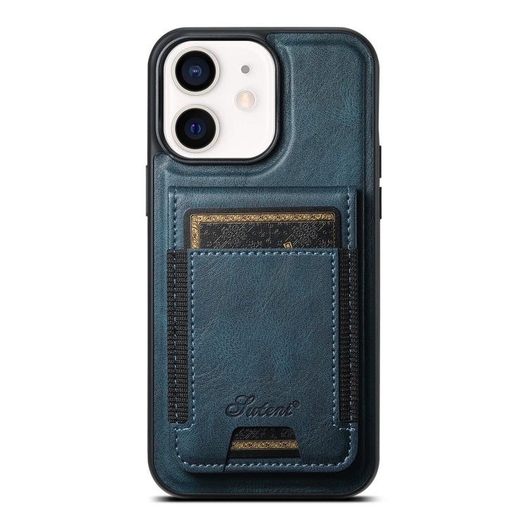 Suteni H17 Oil Eax Leather MagSafe Detachable Wallet Phone Case, For iPhone 12, For iPhone 12 Pro Max, For iPhone 12 Pro