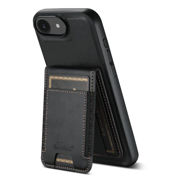 Suteni H17 Oil Eax Leather MagSafe Detachable Wallet Phone Case, For iPhone 17 Pro Max, For iPhone 17 Pro, For iPhone 17, For iPhone Air