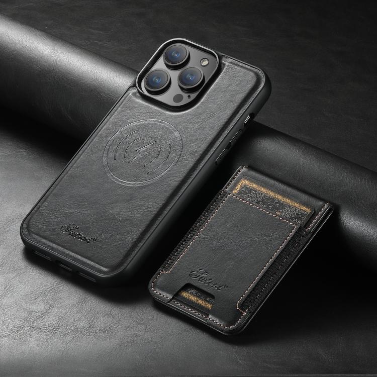 Suteni H17 Oil Eax Leather MagSafe Detachable Wallet Phone Case, For iPhone 17 Pro Max, For iPhone 17 Pro, For iPhone 17, For iPhone Air