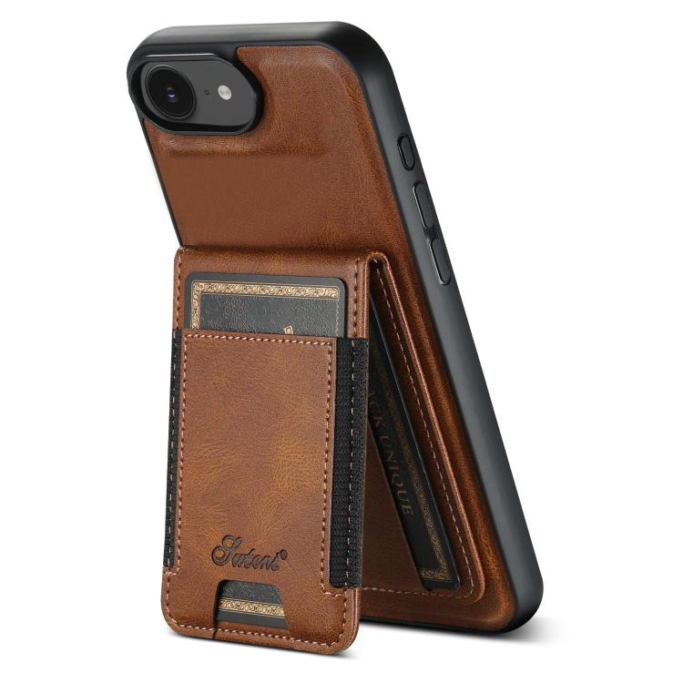 Suteni H17 Oil Eax Leather MagSafe Detachable Wallet Phone Case, For iPhone 17 Pro Max, For iPhone 17 Pro, For iPhone 17, For iPhone Air
