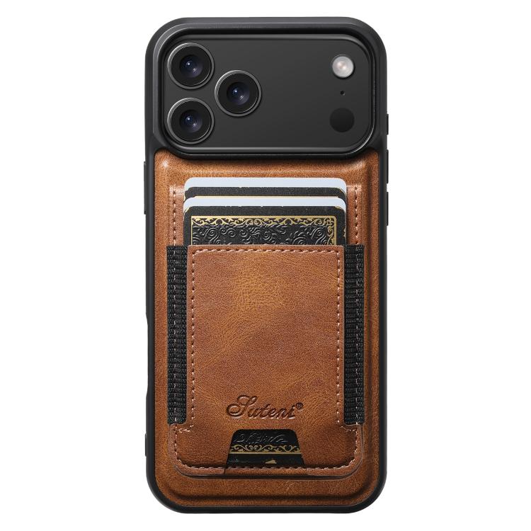 Suteni H17 Oil Eax Leather MagSafe Detachable Wallet Phone Case, For iPhone 17 Pro Max, For iPhone 17 Pro, For iPhone 17, For iPhone Air