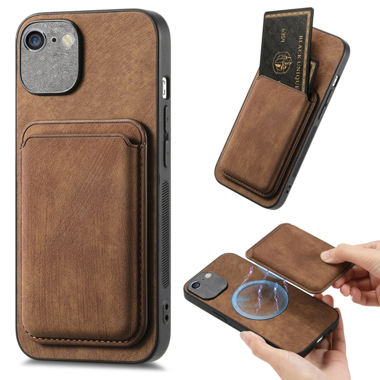 Retro Leather Card Bag Magnetic Phone Case, For iPhone X / XS, For iPhone 7 Plus / 8 Plus, For iPhone 6 Plus / 6s Plus, For iPhone 6 / 6s