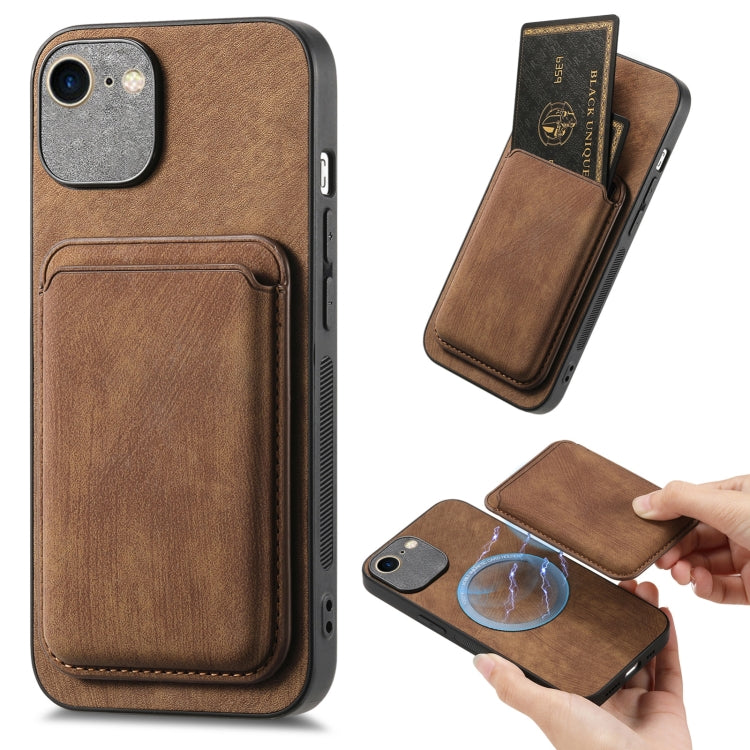 Retro Leather Card Bag Magnetic Phone Case, For iPhone X / XS, For iPhone 7 Plus / 8 Plus, For iPhone 6 Plus / 6s Plus, For iPhone 6 / 6s