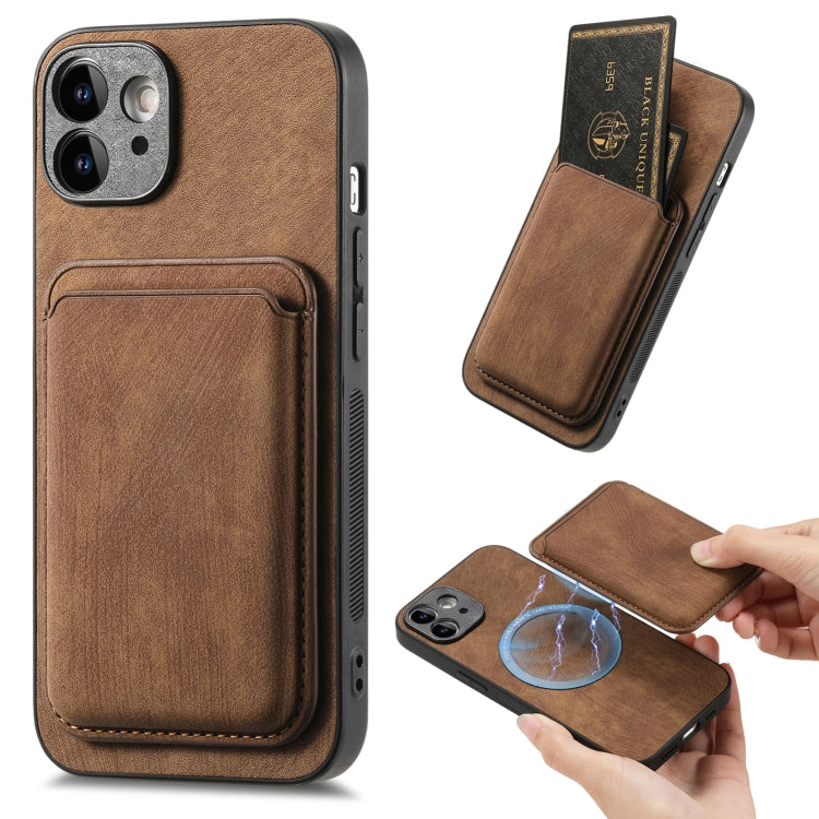 Retro Leather Card Bag Magnetic Phone Case, For iPhone 13 Pro Max, For iPhone 13 Pro, For iPhone 13, For iPhone 12