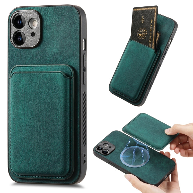 Retro Leather Card Bag Magnetic Phone Case, For iPhone 13 Pro Max, For iPhone 13 Pro, For iPhone 13, For iPhone 12