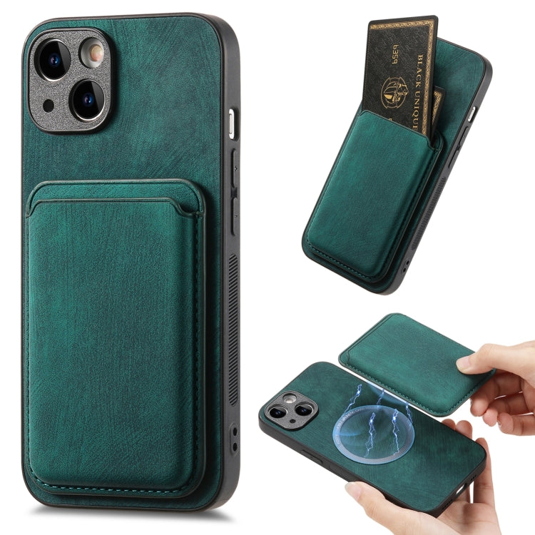 Retro Leather Card Bag Magnetic Phone Case, For iPhone 13 Pro Max, For iPhone 13 Pro, For iPhone 13, For iPhone 12