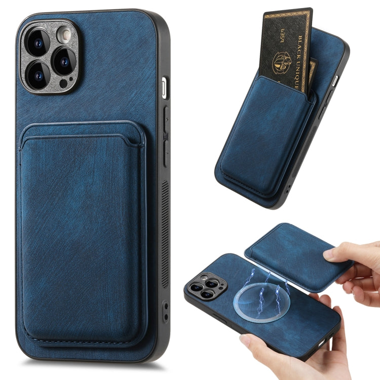Retro Leather Card Bag Magnetic Phone Case, For iPhone 13 Pro Max, For iPhone 13 Pro, For iPhone 13, For iPhone 12