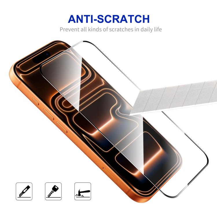 ENKAY Easy Install High Alumina Silicon Full Glass Film, For iPhone 14 / 16e / 13 / 13 Pro, For iPhone 16 Pro Max, For iPhone 16 Pro, For iPhone 16 Plus, For iPhone 15 Plus, For iPhone 16, For iPhone 15, For iPhone 15 Pro Max, For iPhone 15 Pro...