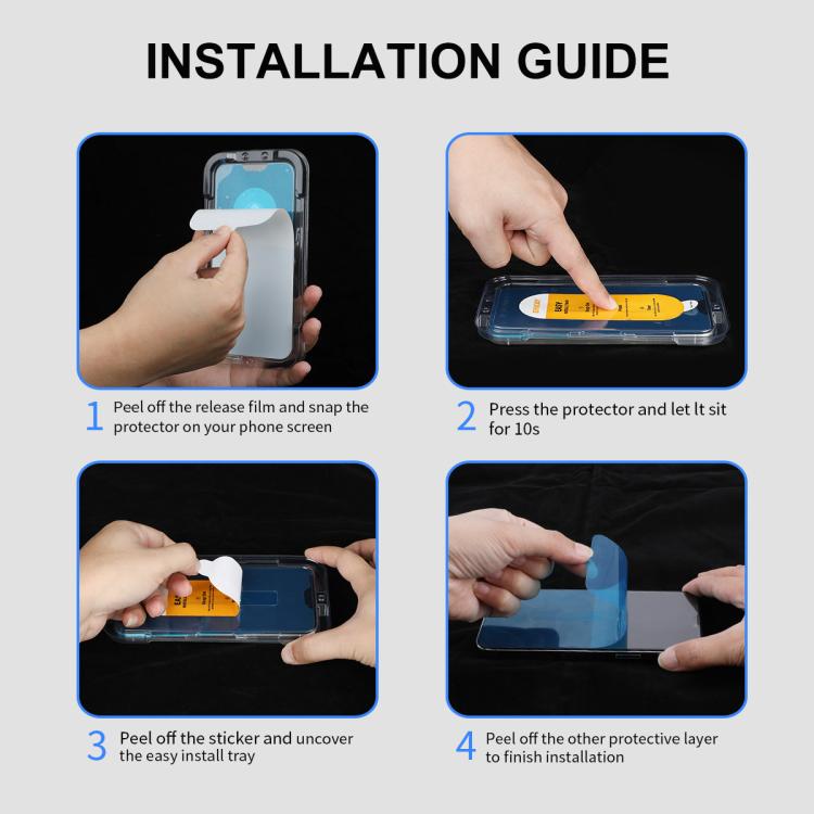 ENKAY Easy Install High Alumina Silicon Full Glass Film, For iPhone 14 / 16e / 13 / 13 Pro, For iPhone 16 Pro Max, For iPhone 16 Pro, For iPhone 16 Plus, For iPhone 15 Plus, For iPhone 16, For iPhone 15, For iPhone 15 Pro Max, For iPhone 15 Pro...