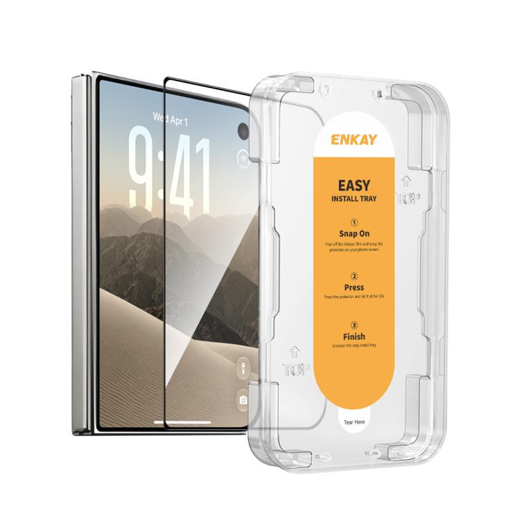 ENKAY Easy Install High Alumina Silicon Full Glass Film, For iPhone 14 / 16e / 13 / 13 Pro, For iPhone 16 Pro Max, For iPhone 16 Pro, For iPhone 16 Plus, For iPhone 15 Plus, For iPhone 16, For iPhone 15, For iPhone 15 Pro Max, For iPhone 15 Pro...