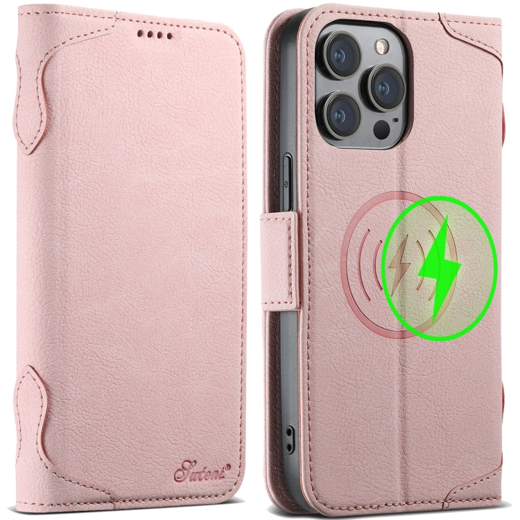 SUTENI J07 Multifunctional Horizontal Flip Magsafe Leather Phone Case, For iPhone 13 Pro Max, For iPhone 13 Pro, For iPhone 13, For iPhone 12 Pro Max