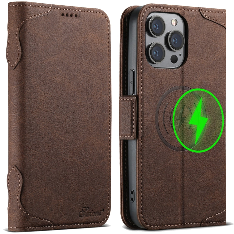 SUTENI J07 Multifunctional Horizontal Flip Magsafe Leather Phone Case, For iPhone 13 Pro Max, For iPhone 13 Pro, For iPhone 13, For iPhone 12 Pro Max