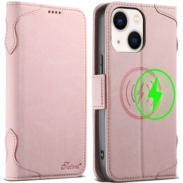 SUTENI J07 Multifunctional Horizontal Flip Magsafe Leather Phone Case, For iPhone 14 Plus, For iPhone 14, For iPhone 14 Pro, For iPhone 14 Pro Max